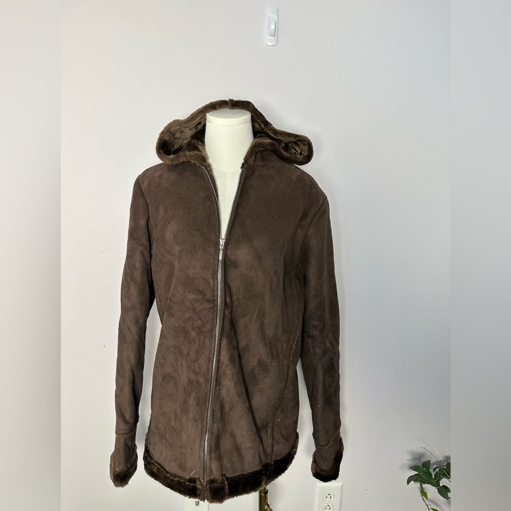 EUC Womens Timeless Quality New York Classics Brown M Medium Coat Jacket EO